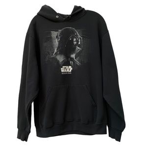 Star Wars Rogue One Darth Vader Black Hoodie Mens L - Fifth Sun Sweatshirt Top